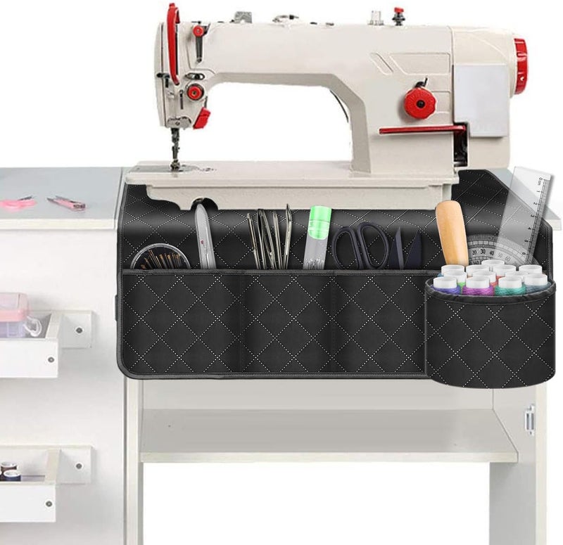 Grekos Sewing Machine Pad for Table, Non-Slip Dust Cover Complete with Pockets Fabric & Parts Organizer, Dust cover for Sewing Accessories, Kits and Supplies - Image 3